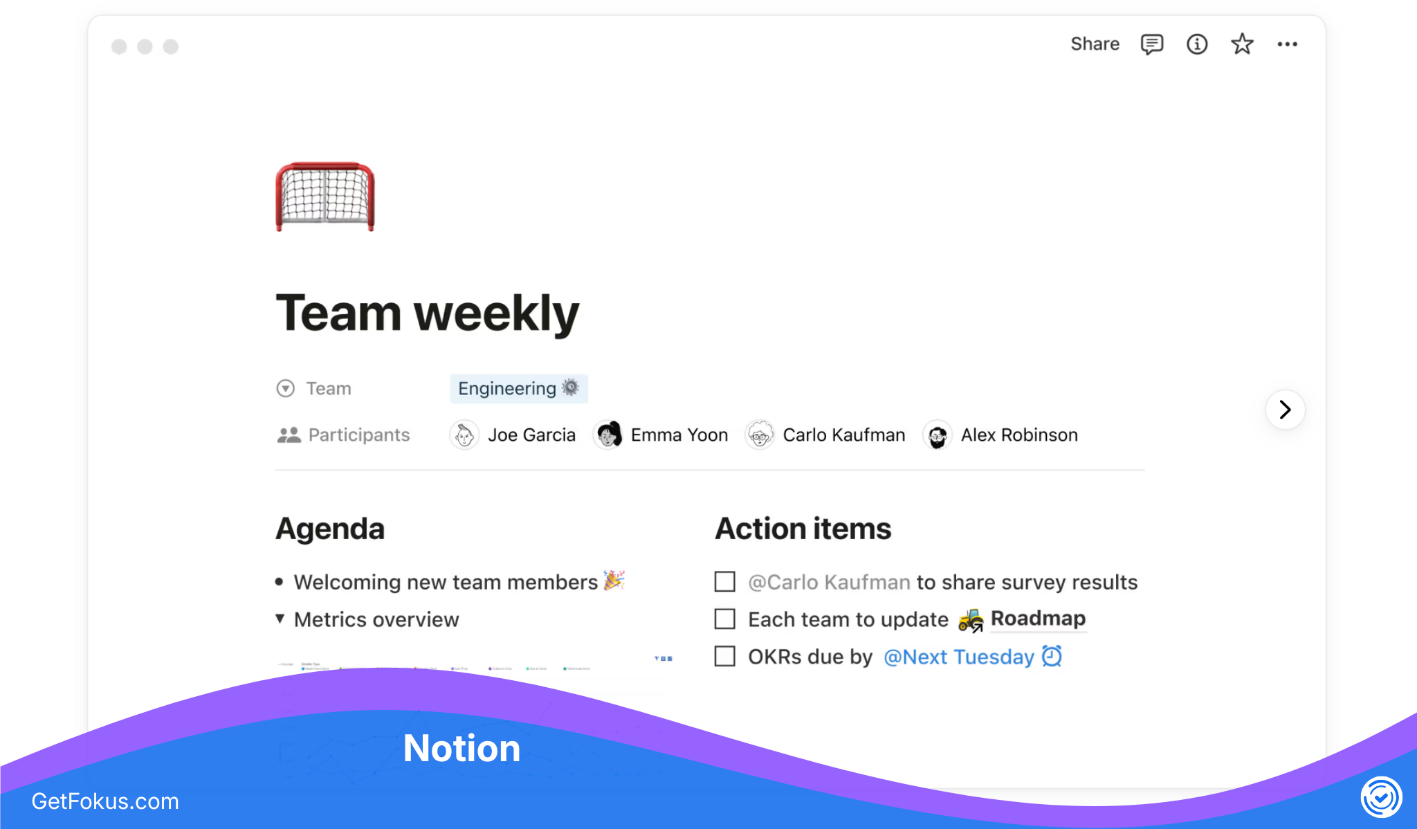 Notion workspace interface