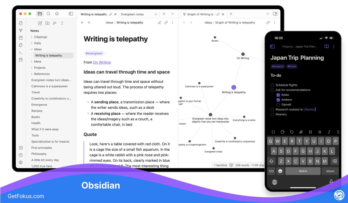 Obsidian graph view interface